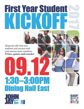 First Year Kickoff September 12 Community Hour Dining Hall East