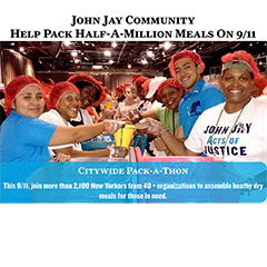 John Jay Community Help pack Half-a-million meals on 9/11