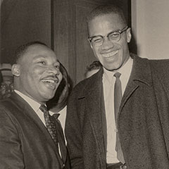Malcolm X and Dr. Martin Luther King Jr.